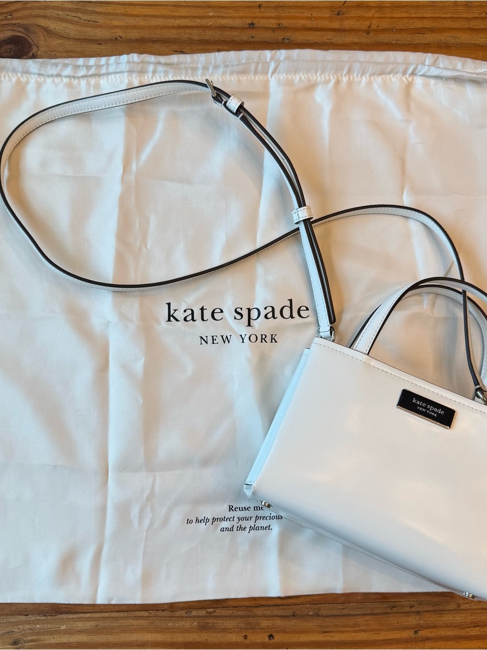 kate spade White Mini Crossbody Satchel
